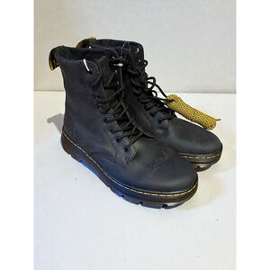 Dr. Doc Martens Boots Combs Leather Black Combat Men's 9 Women’s 10 Unisex NWOB